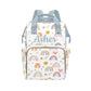 Workvalor Rainbow Personalized Diaper Bag with Custom Name - Custom Baby Tote Backpack for Mom, Unique Gift for New Parents, Bab