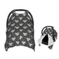 Muishi Cartoon Raccoon Baby Car Seat Canopy Nursing Cover for Newborn Car Seat Breastfeeding Covers Blanket Newborn Shower Gift