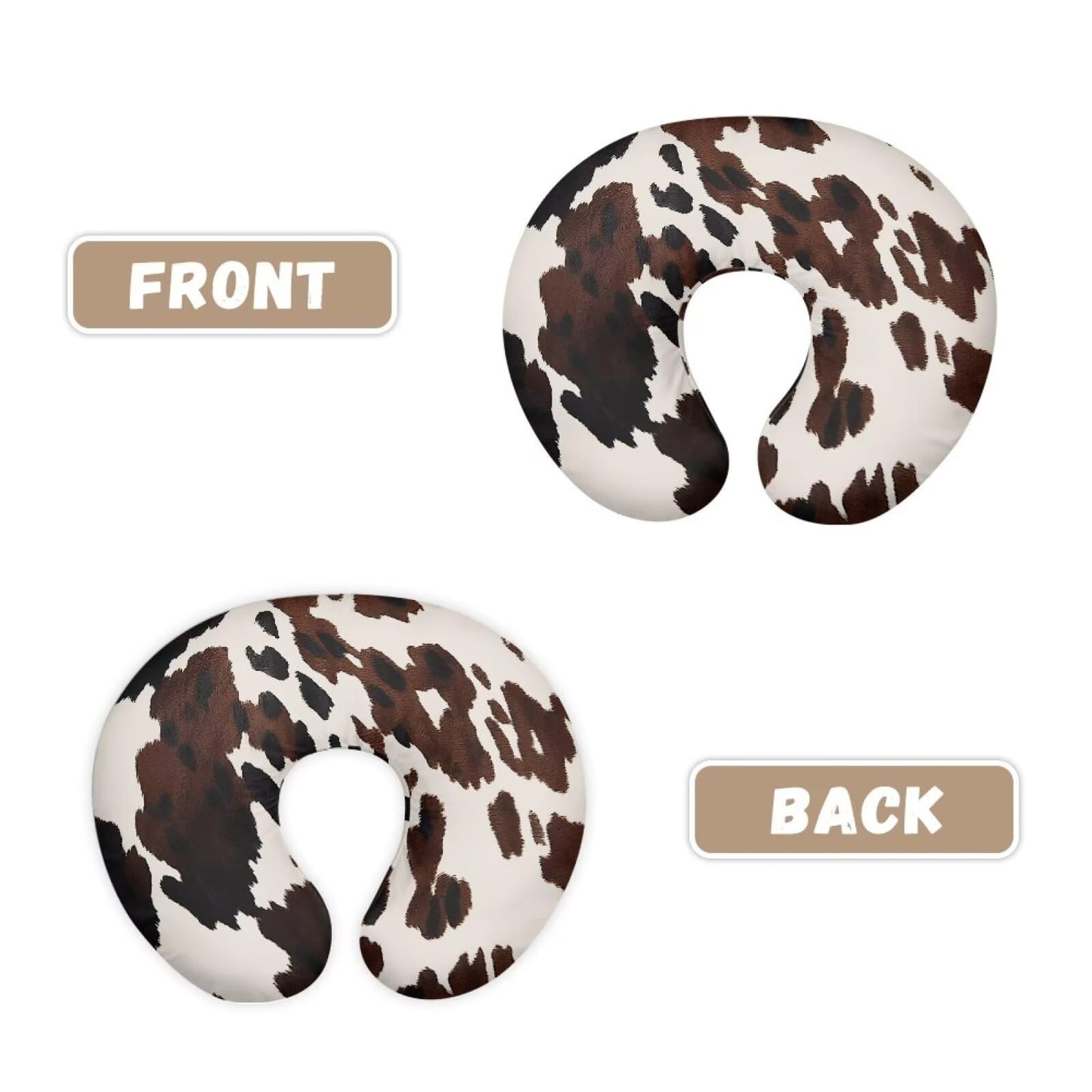 Goronwyfloyd Brown Cow Print Breastfeeding Pillow Slipcover For Baby Nursing Pillow Cover Cuddle Pillow Slipcover Detachable Nur