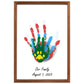 Family Handprint Kit - Gifts For New Parents -Create Lasting Diy Craft Keepsake Wooden Frame -Includes 5 Paint Colors - Transpar