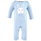 Hudson Baby Unisex Baby Cotton Coveralls, Hoppy Easter, 6-9 Months