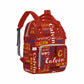 Personalized Diaper Backpack, Custom Dark Red Name Logo Diaper Bag Mummy Nursing Baby Bag Casual Travel Daypack Bag Fashion Mult