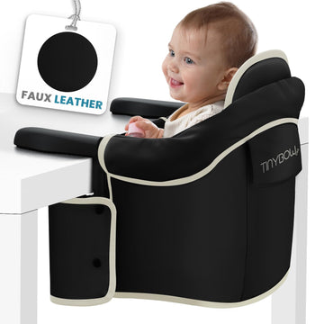 Elegant Faux Leather Hook On High Chair For Baby, High Chair That Attaches To Table - Clip On High Chair To Table, Table High Ch
