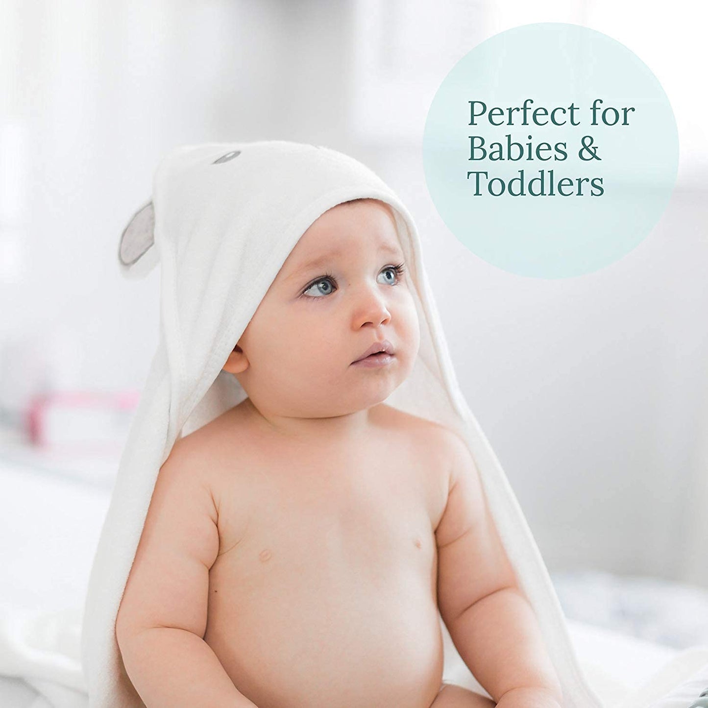 Hiphop Panda X - Large Bamboo Bath Towel For Toddler And Kids - Hooded Bath Towels With Bear Ears For Babies - Super Absorbent -