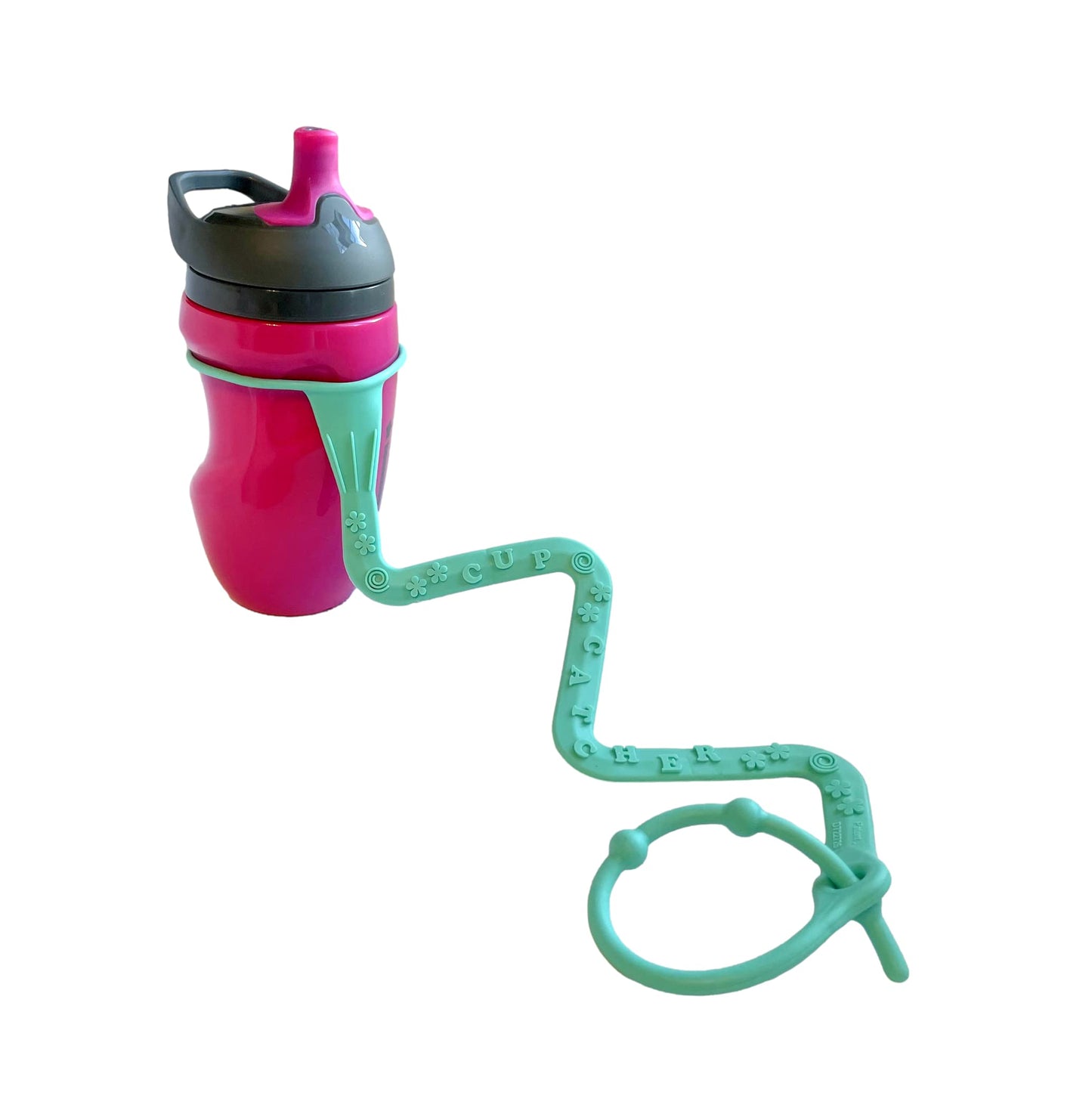 Brilli Baby Cup Catcher Patented Safety Tether Strap, Attach Sippy Cups, Bottles, Pacifiers & More to Stroller, High Chair, Car