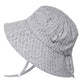 Jan & Jul Summer Kids Bucket Hat With Adjustable Strap (Xl: 5-12 Years, Grey Herringbone)