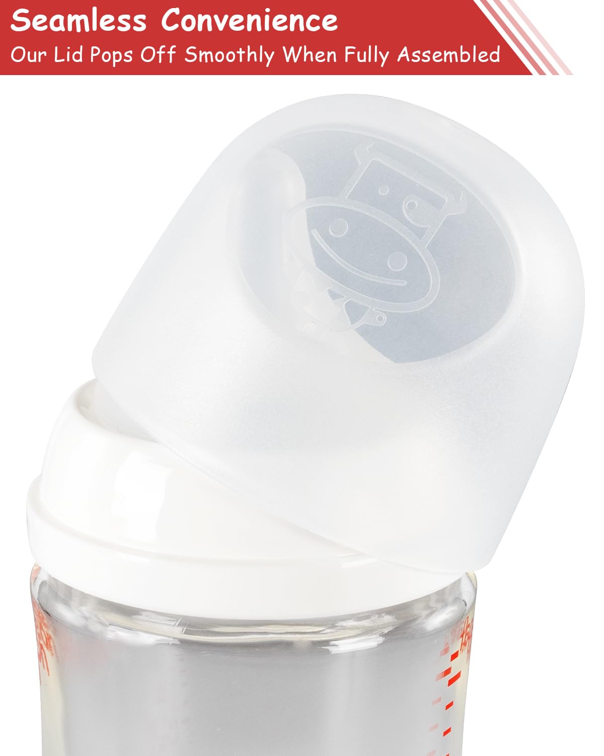 6 Pack Baby Bottle Cap Compatible With Pigeon Bottle, Soft & Safe Bottle Lid