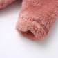 Baby Fleece One Piece Onesie Cute Bear Jumpsuits Winter Hooded Rompers With Zipper Pink 3-6M