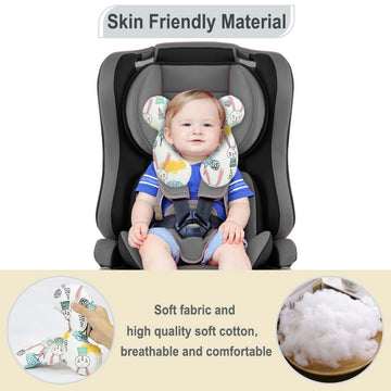 Vocheer Baby Travel Pillow(Upgraded), Head And Neck Support Pillow For Pushchair, Car Seat,Stroller(Rabbit)