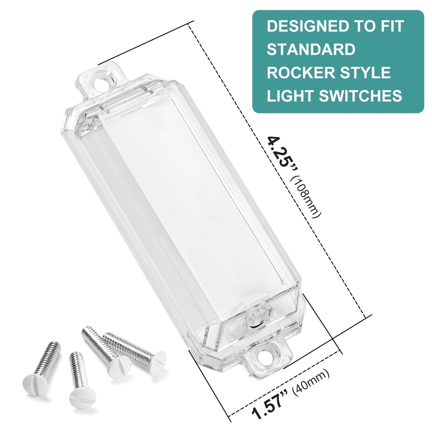 Clymene Light Switch Cover Guard, Child Proof Wall Switch Cover Keeps Lights Or Switches From Being Accidentally Turned On Or Of