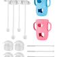 joyfeed Sippy Cup Conversion Kit with Handle & Anti-Breakage Silicone Sleeve - Compatible with Avent Natural Glass Baby Bottle 8