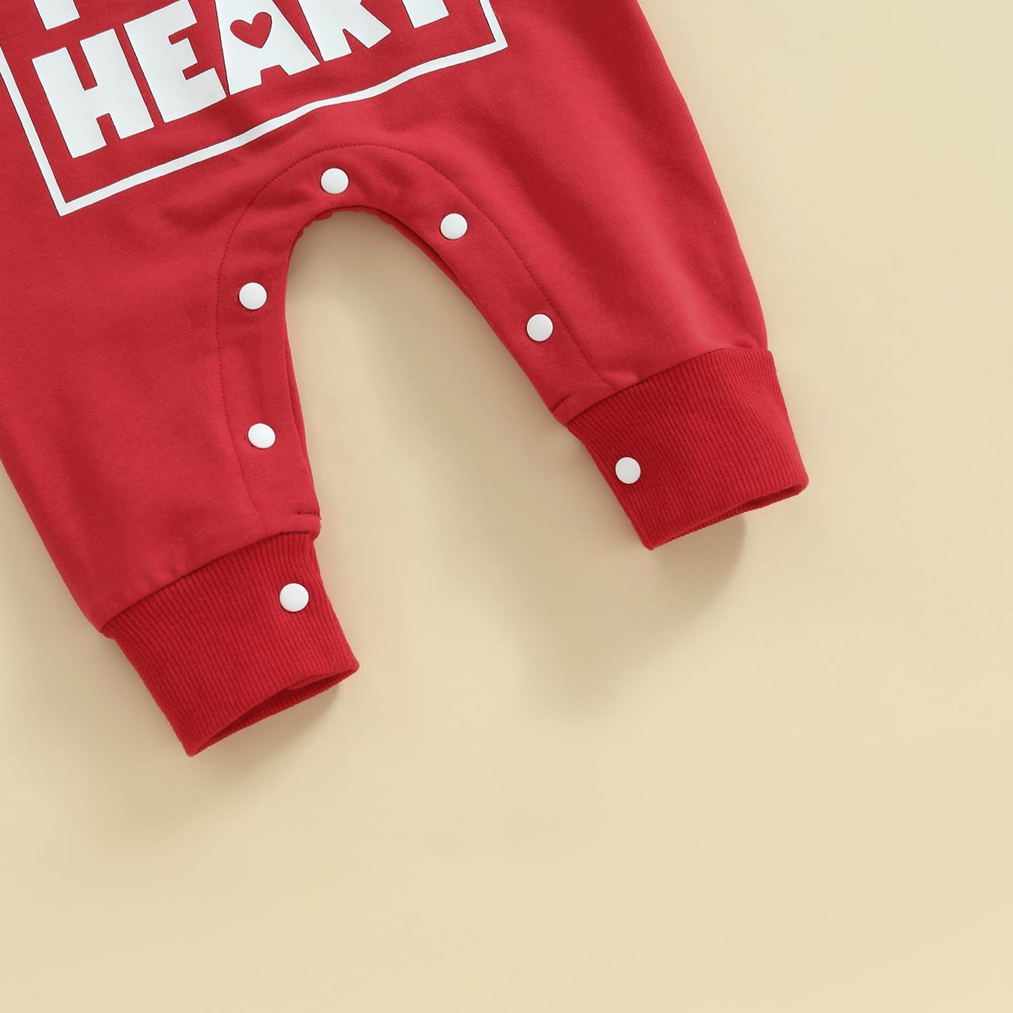 Twopumpkin Newborn First Valentines Outfit Baby Girl Boy Mr Steal Your Heart Long Sleeve Romper Jumpsuit Valentines Clothes (Red