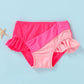 Younger Tree Toddler Girls Two Pieces Swimsuit Color Block Stripe Swimwear Summer Beach Bathing Suit (Pink 6-7T)