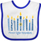 Inktastic Peace Light Hanukkah Baby Bib White And Royal 27Db5