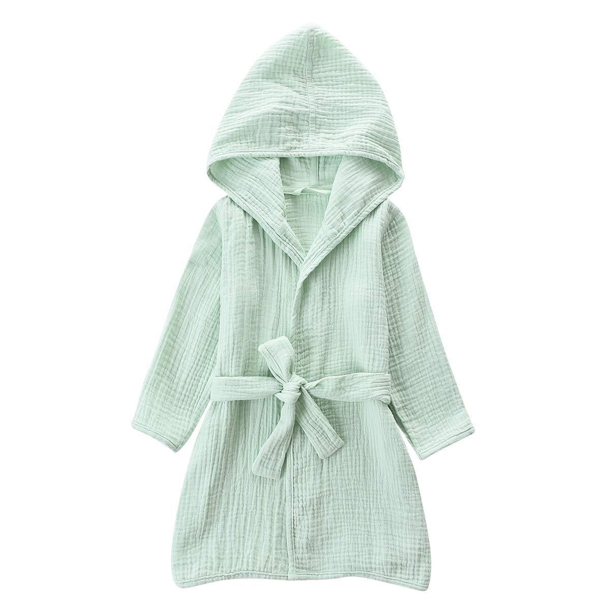 Tado Muslin Toddler Bathrobe, Cover-Up For Kids Soft And Breathable Organic Cotton Robe For Baby, Boy& Girl Hooded Towel, 4-6 T,