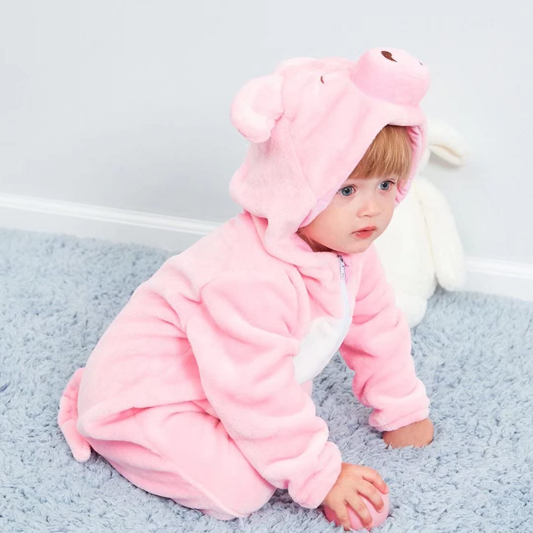 Qiaoniuniu Halloween Baby Pig Costumes Toddler Outfit Infants Cosplay Romper 2-6 Months