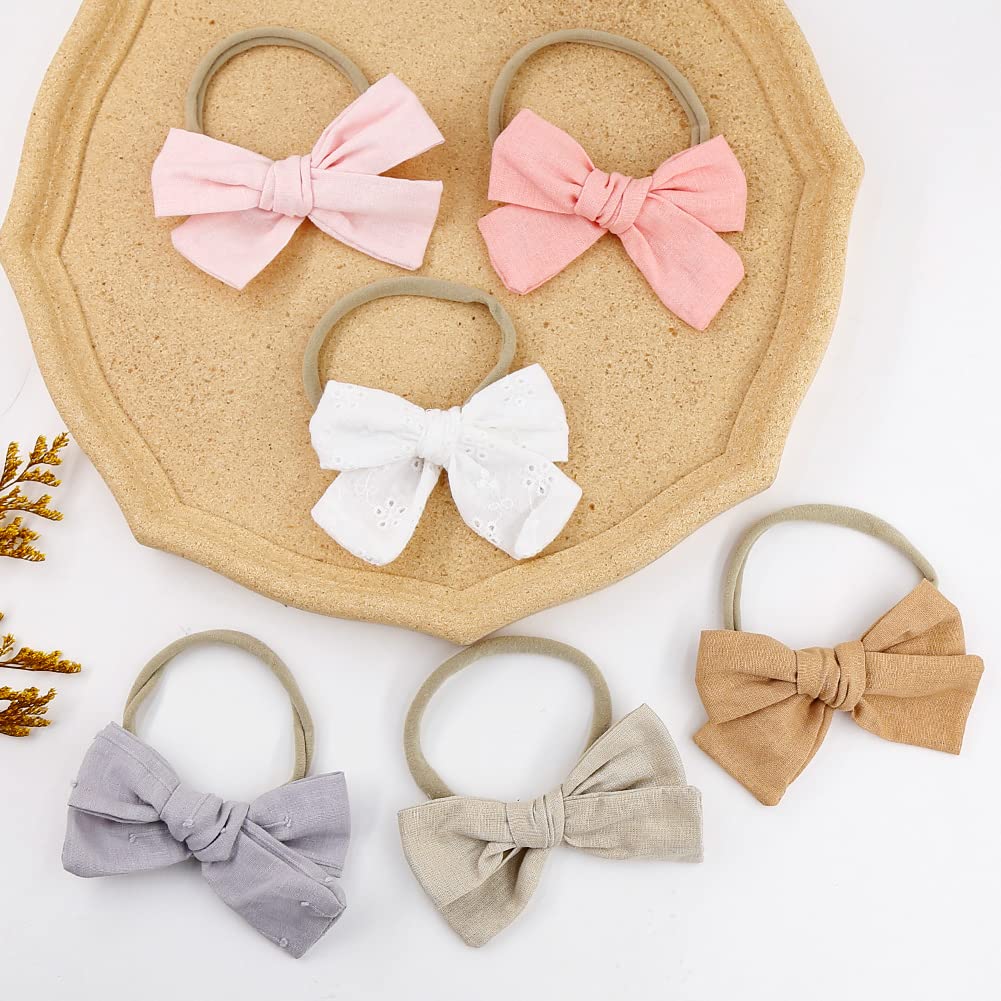 Kidocheese Baby Girl Bows And Headbands Nylon Hair Bows Hairbands Hair Accessories For Newborn Infant Toddlers Kids