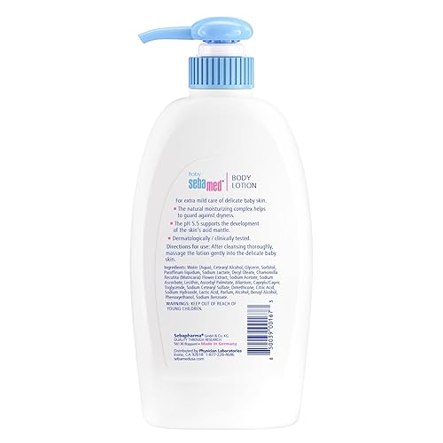 SEBAMED Baby Lotion pH 5.5 Ultra Mild Hydration Dermatologist Recommended Non-Greasy Moisturizer for Delicate Skin 13.5 Fluid Ou