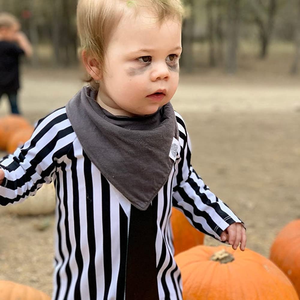 Singcoco Baby Boy Halloween Costume Outfit Newborn Striped Romper (Black,6-12 Months)