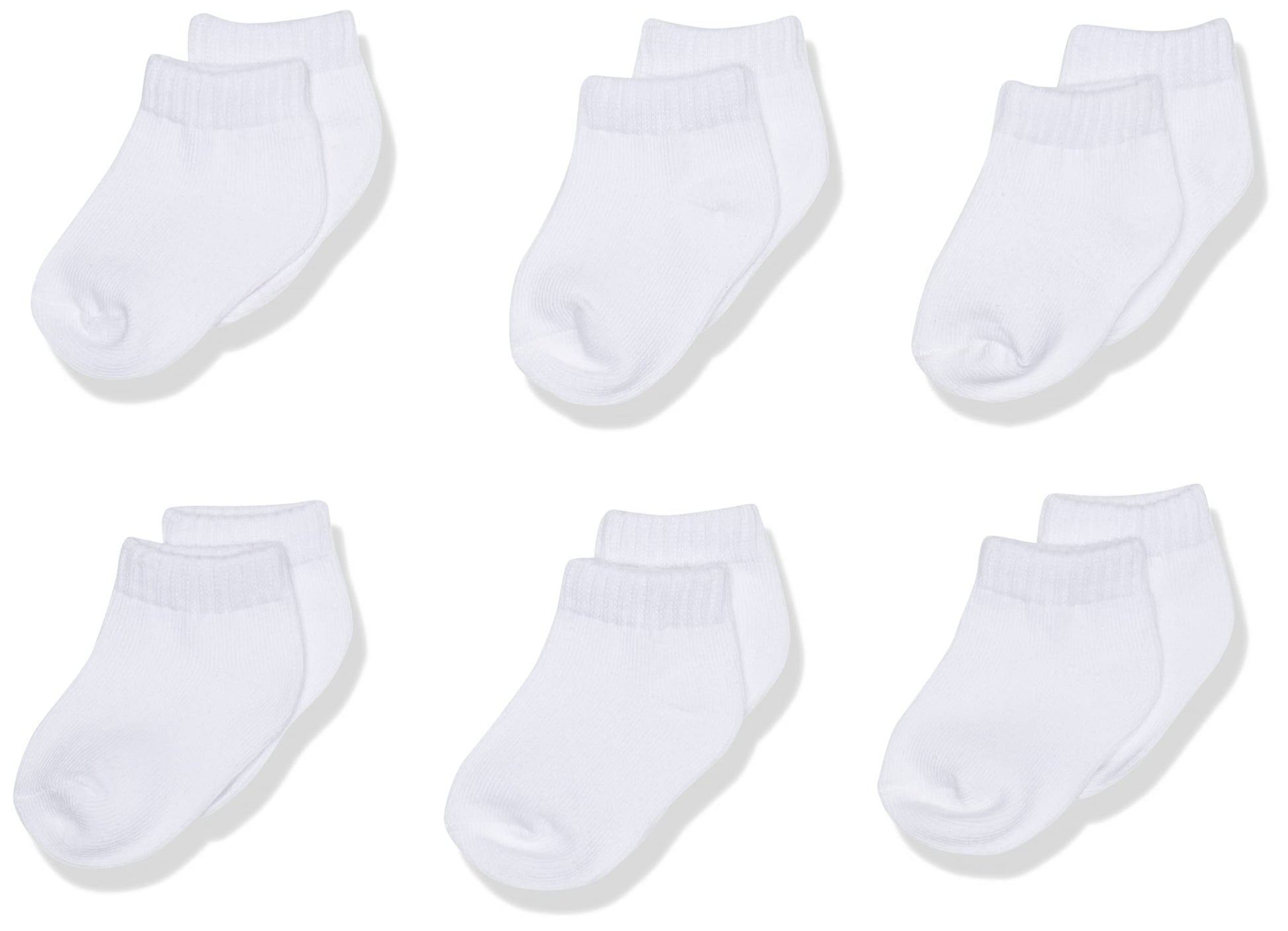 Luvable Friends Unisex Baby Newborn And Baby Socks Set, White, 0-6 Months