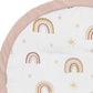 Sweet Jojo Designs Boho Rainbow Girl Baby Playmat Tummy Time Infant Play Mat - Blush Pink Dusty Rose Gold Yellow Mauve Taupe Bei