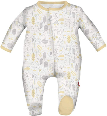 Magnetic Me Footie Pajamas Soft Modal Baby Sleepwear Quick Magnetic Fastener Sleeper Into The Woods 0-3-Months