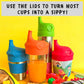 Sunzio Stainless Steel Non-Spill Sippy Cups For Toddlers And Kids With Silicone Lids | 10Oz 4 Pack | Non-Plastic And Break-Proof