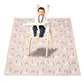 Splat Mat For Under High Chair/Arts/Crafts, Washable Baby Spill Mat Waterproof Anti-Slip Floor Splash Mat, 43'X 43' Portable P