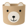 Saiiwnn Baby Laundry Basket, Bear Basket, Baby Shower Baskets, Bear Gift Baskets for Kids, Nursery, Toy Storage, Cotton Rope Ham