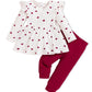 Valentines Day Outfit Toddler Baby Outfit Girl Shirt Clothing Infant 3 Piece Valentines Day Gift For Girls Set Spring Pant+Top R