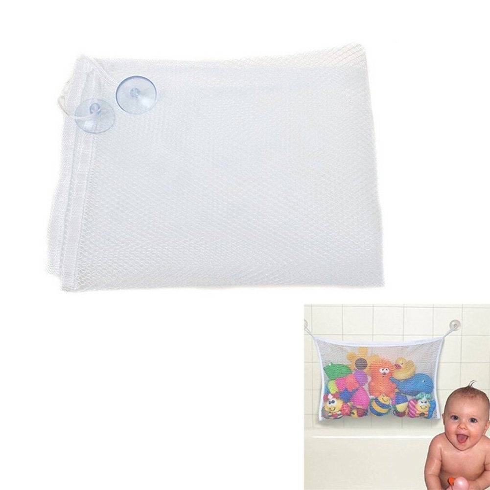 Akaddy Kids Baby Bath Toys Tidy Storage Suction Cup Bag Baby Mesh Bag (34x45cm
