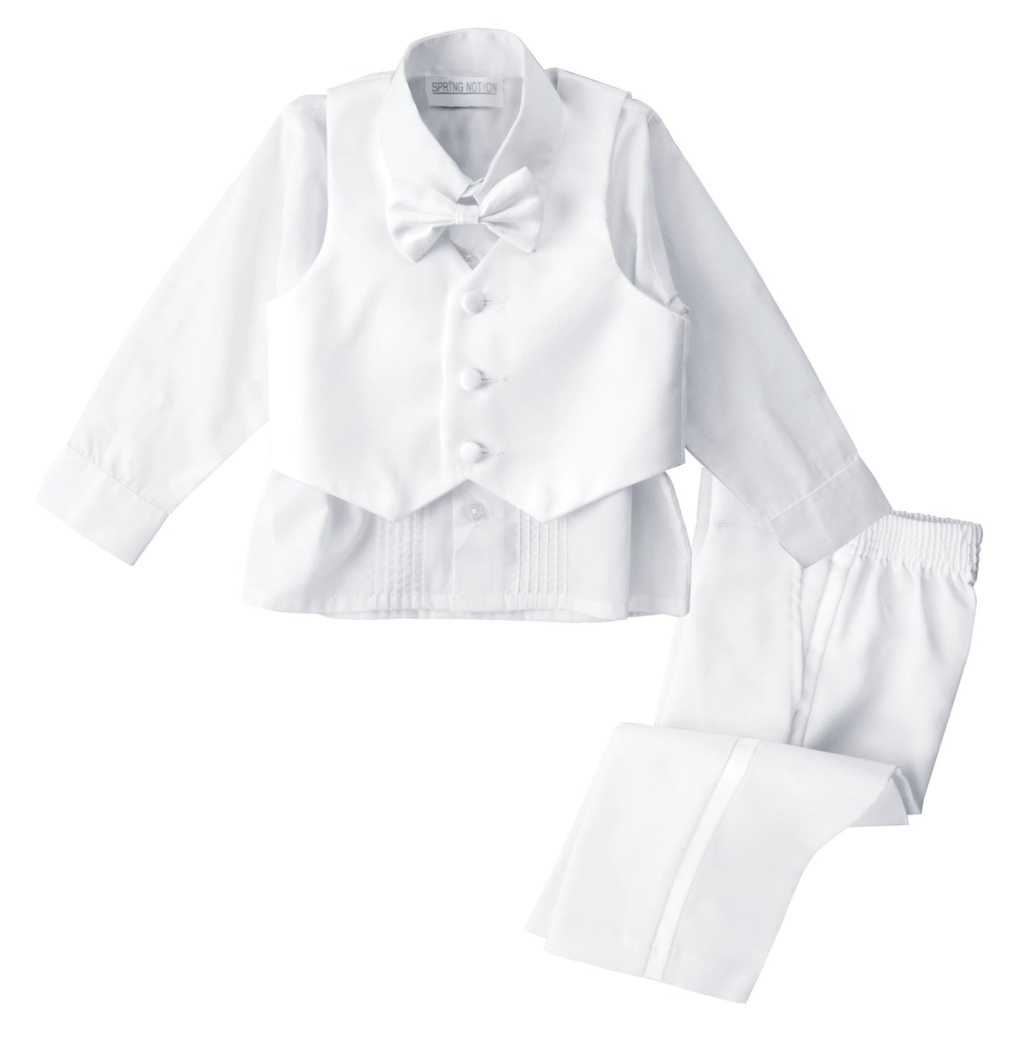 Spring Notion Baby Boys' White Classic Fit Tuxedo Set, No Tail 24M (X-Large)