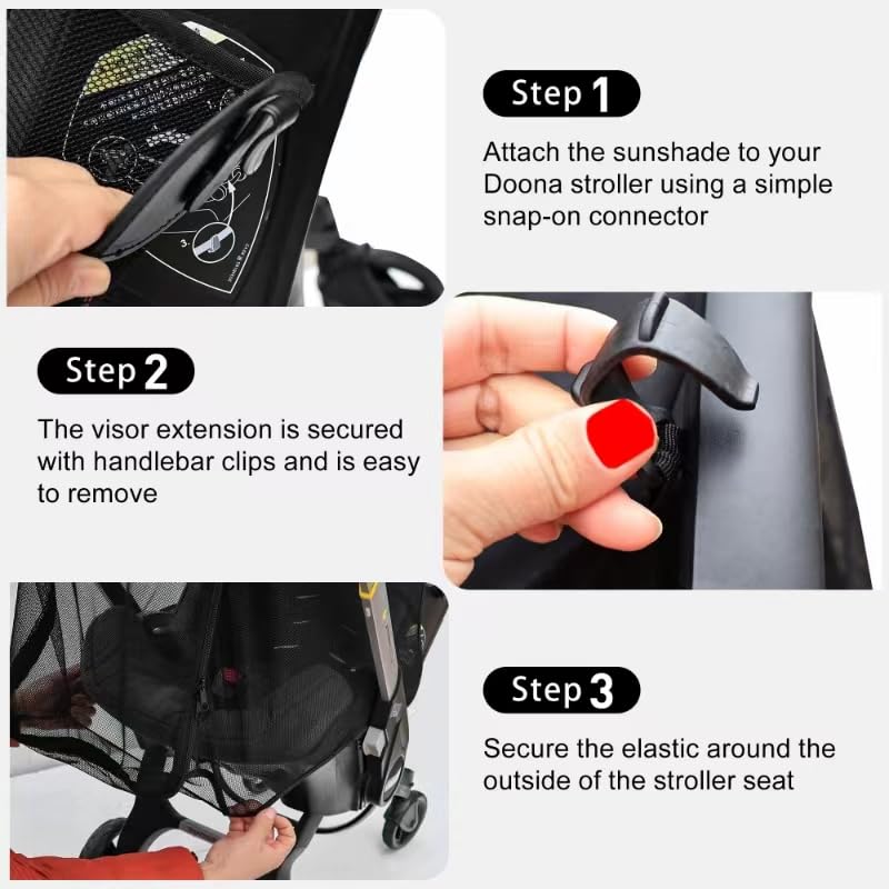Stroller Sun Shade, Extension Compatible With Doona Infant Car Seat Stroller, 360 Sun Shade Baby Car Seat Attachment For Sun Cov