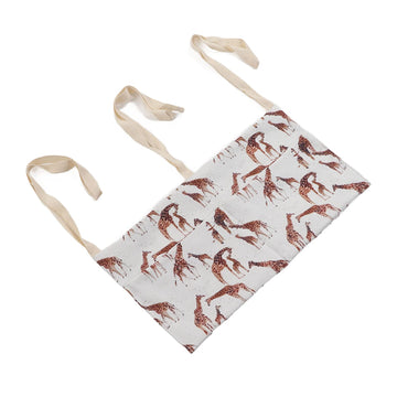 Baby Bed Storage Hanging Bag, Two Pockets Cotton Hanging Crib Organizer Washable Printing Versatile Adjustable Straps for Baby C