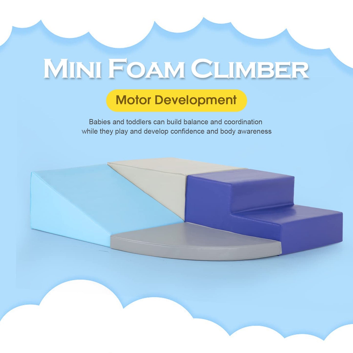 4-Piece Set Climbing Toys For Toddlers 1-3 And Climb Foam Play Set Babies Foam Blocks Toddler Climbing Toys Indoor Baby Climbing