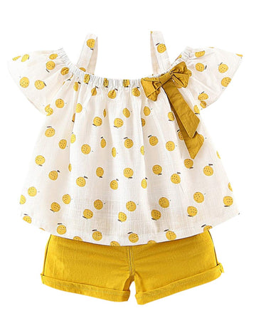 Hipea Toddler Baby Girls Summer Clothes Outfits Ruffle Camisole Spot Dot Tops And Casual Shorts 2-Piece Newborn Girl Clothing Se