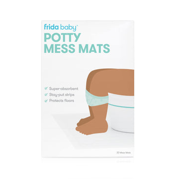 Frida Baby Potty Mess Mats, Disposable, Super-Absorbent Floor Pads For Easy Cleanup, 20 Count