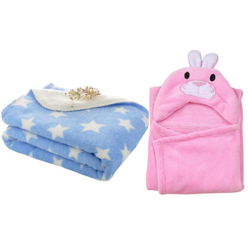 BRANDONN Baby Blankets New Born Combo Pack of Wrapper Cum Swaddle Blanket for Baby Boys and Baby Girls