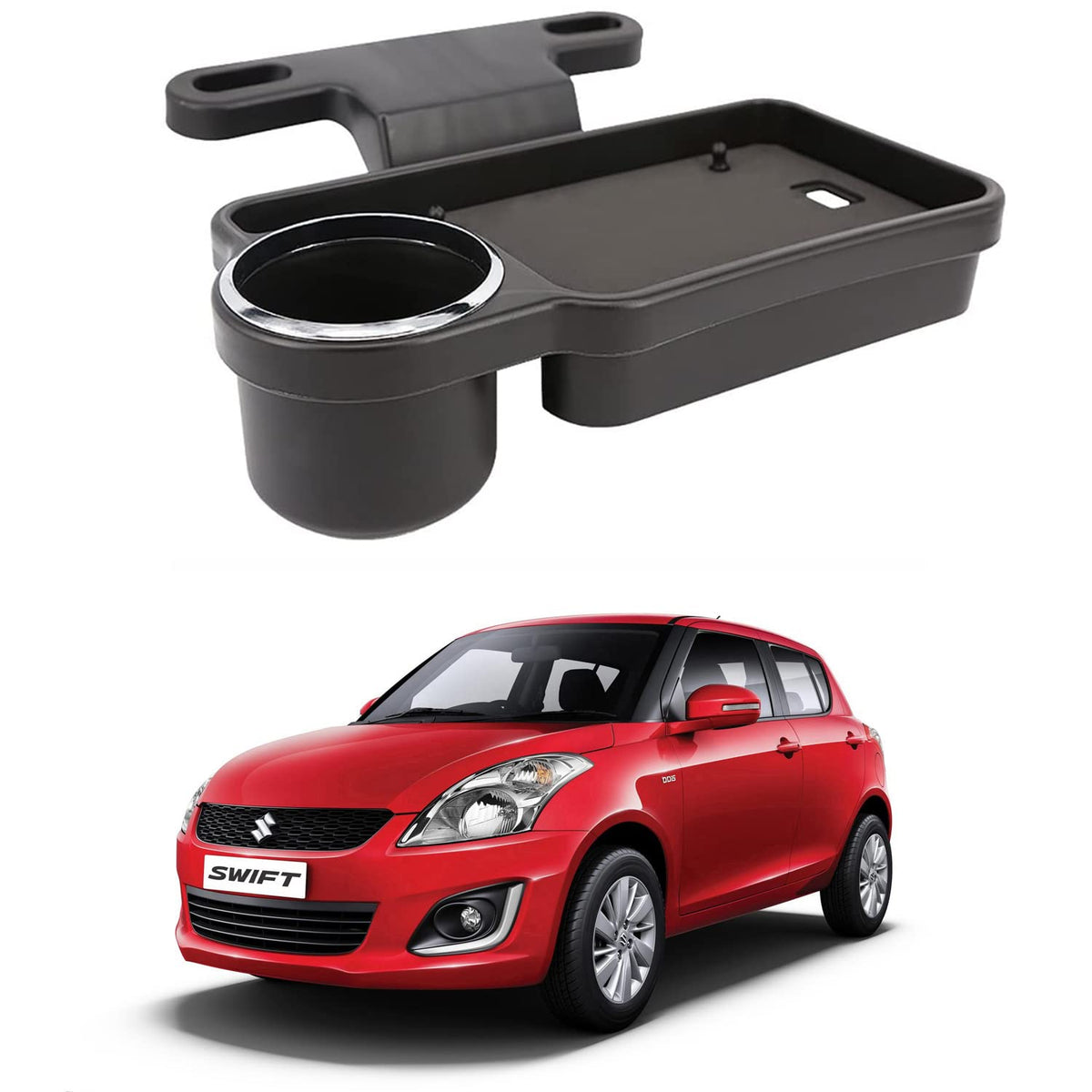 Oshotto (FT04) Foldable Car Auto Headrest Rear Back Seat Table Drink Food Cup Tray Holder Compatible with Maruti Suzuki Swift O
