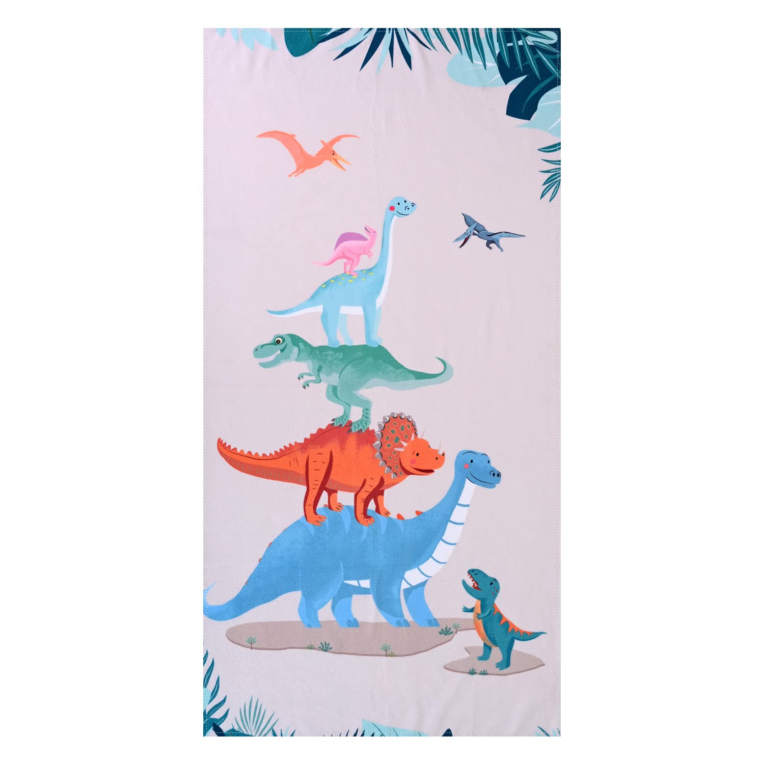 Livilan Dinosaur Beach Towel For Kids, 24 X48 , Microfiber, Quick Dry, Sand Free WBCBBB09MK7Y8GL