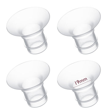 Momcozy Flange Insert 19Mm Compatible With 24Mm Flange/Shield Of Most Pumps, Insert For Breast Pump Replacement Accessories, 4Pc
