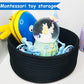 Hispqser Large Black Woven Basket, Round Cotton Rope Basket With Handle Empty Gift Basket To Fill Decorative For Toys Hamper Nur