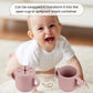Mintlyfe Snack Containers, Silicone Snack Cups For 6-12 Months Toddlers - Pack Of 2 Food Grade Silicone Snack Cups With Grip Han