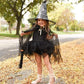 Twopumpkin Toddler Kids Little Girl Halloween Costumes Fariy Witch Sparkle Cape Glitter Cloak Baby Princess Party Outfit (Sparkl