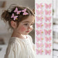 Kenjudess Baby Girl Hair Bow Clips Barrettes 10pcs Y2K Glitter Mini Butterfly Hair Clip Fashion Hair Accessories for Baby Girls 