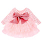Cilucu Baby Girls Dress Toddler Kids Party Dress Tutu Pageant Lace Dresses Gown For Flower Girl Baby Birthday Pink Peach 4T-5T