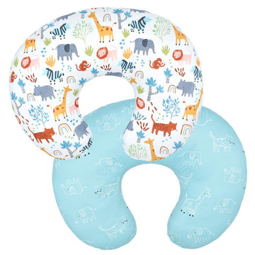 Bxuanw Nursing Pillow Cover Stretchy Pillow Slipcovers For Breastfeeding Moms Two-Sided Design (Cute Animals)