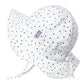 Jan & Jul Grow-With-Me Baby Sun Protection Hat, Cotton Beach Cap (M: 6-24 Months, Dots)