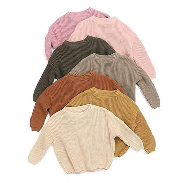 Afunbaby Baby Girl Boy Knit Sweater Blouse Pullover Sweatshirt Warm Crewneck Long Sleeve Tops For Infant Toddler (2-3T,A-Black)