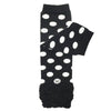 Allydrew Stripes, Polka Dots & Chevron Baby Leg Warmer & Toddler Leg Warmer For Boys & Girls, Black Polka Dots & Ruffle Bottom